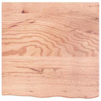 vidaXL Plateau de table marron clair 60x60x(2-4) cm bois de chêne massif traité