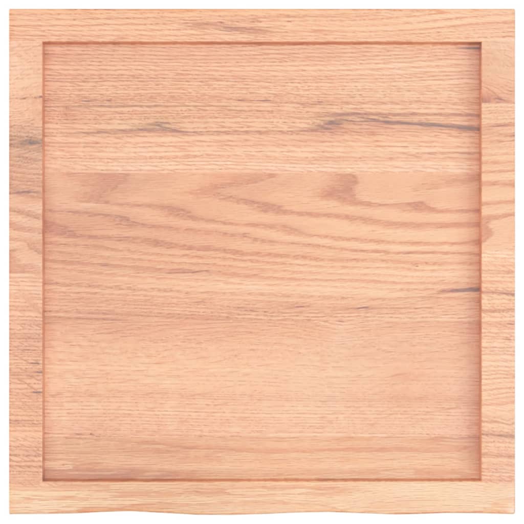 vidaXL Plateau de table marron clair 60x60x(2-4) cm bois de chêne massif traité
