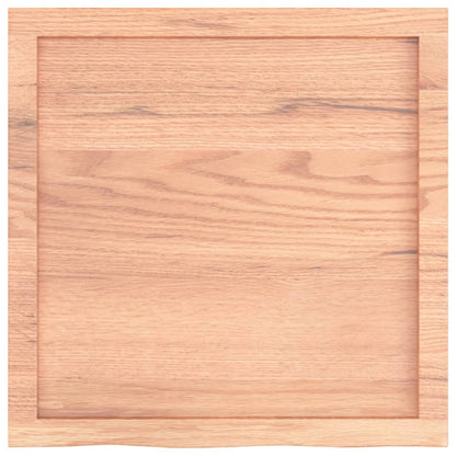 vidaXL Plateau de table marron clair 60x60x(2-4) cm bois de chêne massif traité