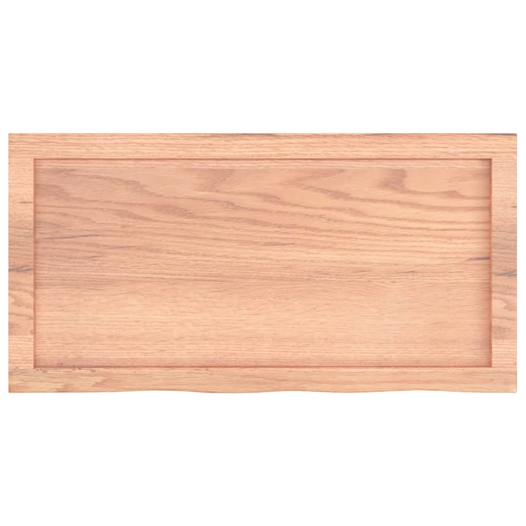 vidaXL Plateau de table marron clair 80x40x(2-4) cm en chêne massif traité