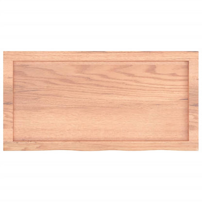 vidaXL Tischplatte Hellbraun 80x40x(2-6) cm Massivholz Eiche Behandelt