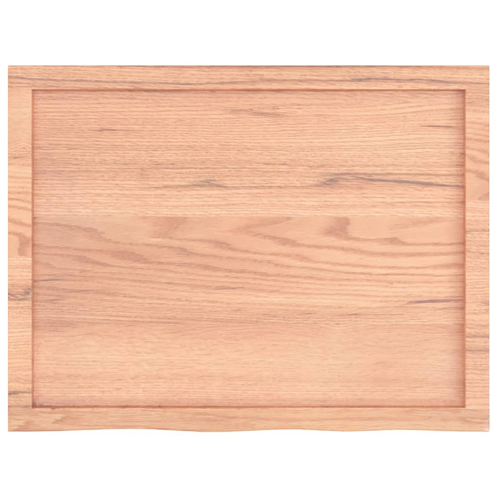 vidaXL Plateau de table marron clair 80x60x(2-4) cm bois de chêne massif traité