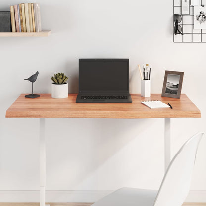 vidaXL Plateau de table Bois de chêne massif marron clair 100x40x(2-4) cm traité