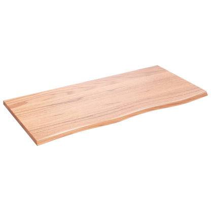 vidaXL Plateau de table marron clair 100x50x2 cm Chêne massif traité