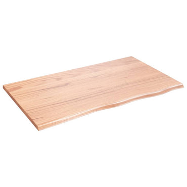 vidaXL Plateau de table marron clair 100x60x2 cm Chêne massif traité