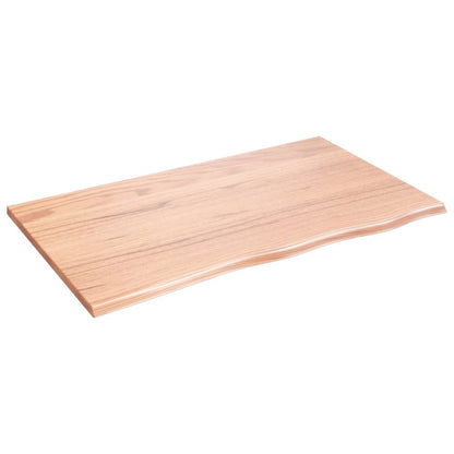 vidaXL Plateau de table marron clair 100x60x2 cm Chêne massif traité