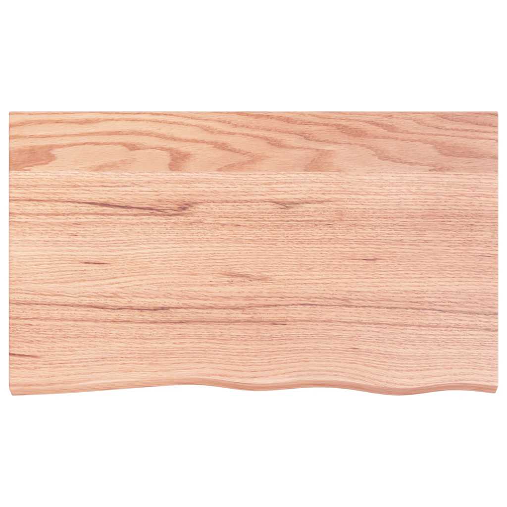 vidaXL Plateau de table marron clair 100x60x2 cm Chêne massif traité