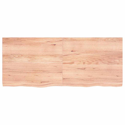 vidaXL Tischplatte Hellbraun 120x50x(2-4)cm Massivholz Eiche Behandelt