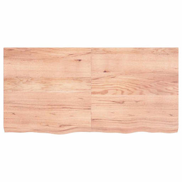 vidaXL Tischplatte Hellbraun 120x60x(2-6)cm Massivholz Eiche Behandelt