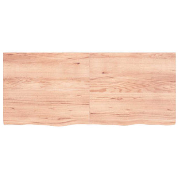 vidaXL Plateau de table marron clair 140x60x(2-4)cm Bois de chêne massif traité