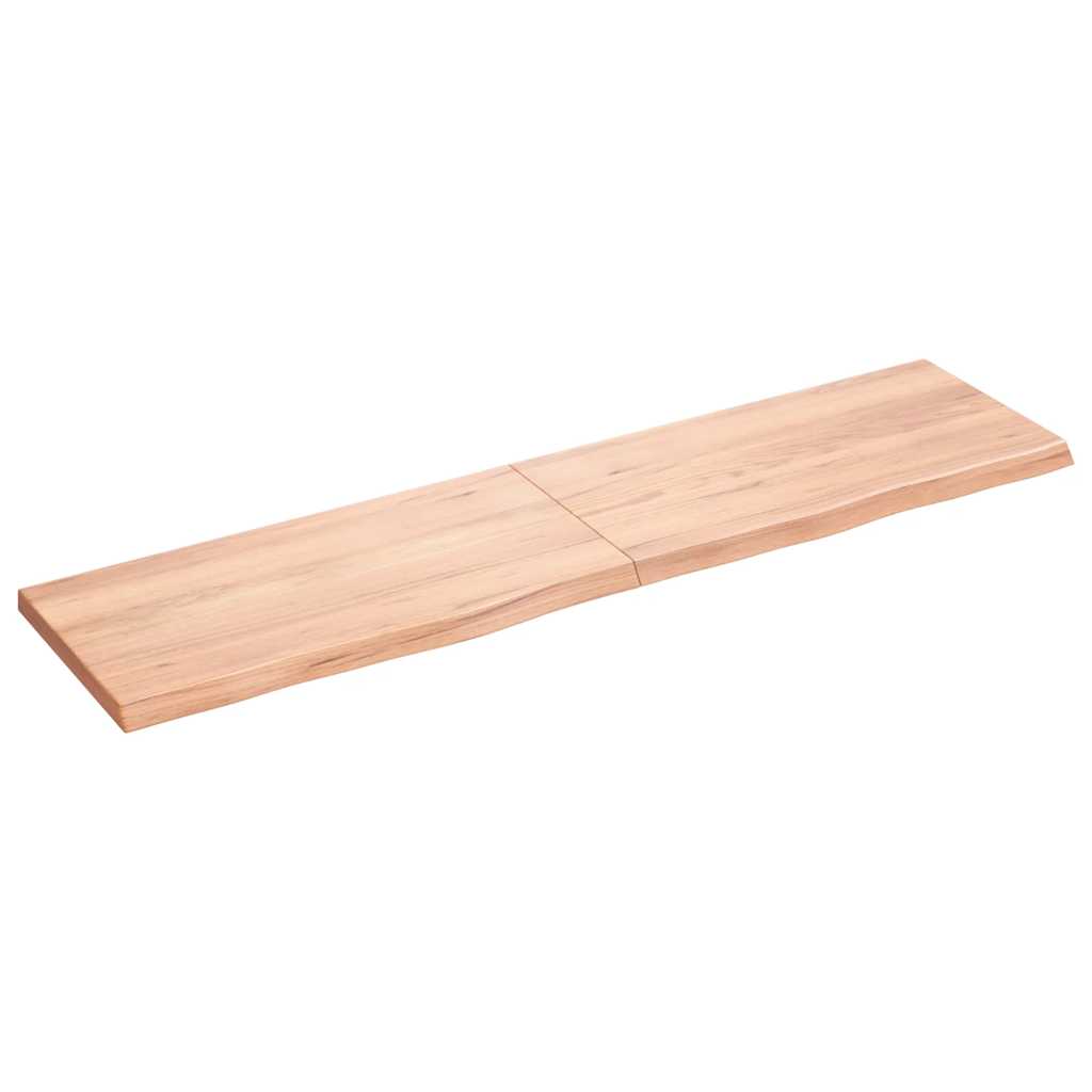 vidaXL Plateau de table Chêne massif traité marron clair 160x40x(2-4) cm