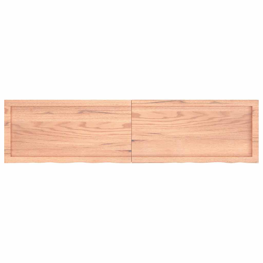 vidaXL Plateau de table Chêne massif traité marron clair 160x40x(2-4) cm