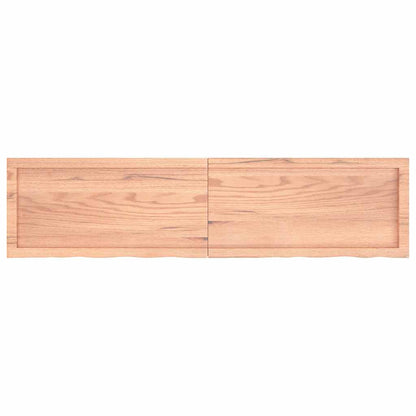 vidaXL Plateau de table Chêne massif traité marron clair 160x40x(2-4) cm