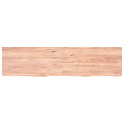 vidaXL Plateau de table Chêne massif traité marron clair 160x40x(2-4) cm