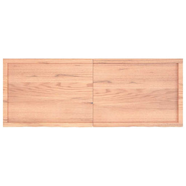 vidaXL Plateau de table Chêne massif traité marron clair 160x60x(2-4) cm