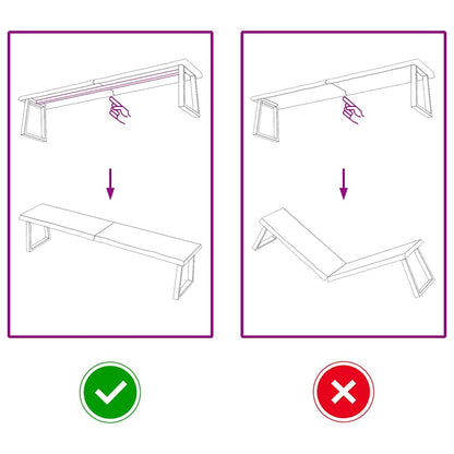 vidaXL Tischplatte Hellbraun 180x40x(2-4)cm Massivholz Eiche Behandelt