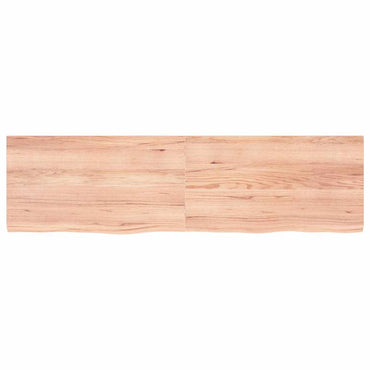 vidaXL Tischplatte Hellbraun 180x50x(2-4)cm Massivholz Eiche Behandelt