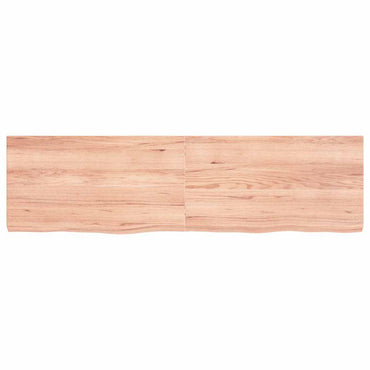vidaXL Plateau de table marron clair 180x50x(2-6) cm en chêne massif traité