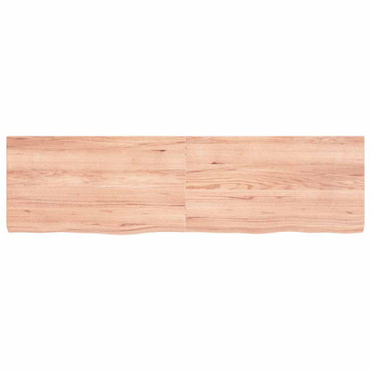 vidaXL Plateau de table marron clair 180x50x(2-6) cm en chêne massif traité