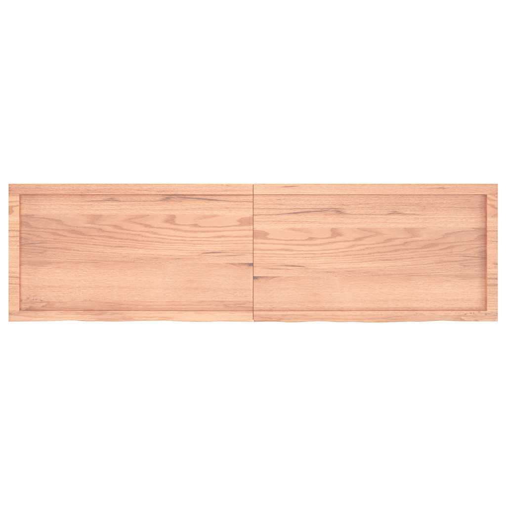 vidaXL Plateau de table marron clair 180x50x(2-6) cm en chêne massif traité