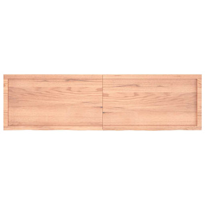 vidaXL Plateau de table marron clair 180x50x(2-6) cm en chêne massif traité