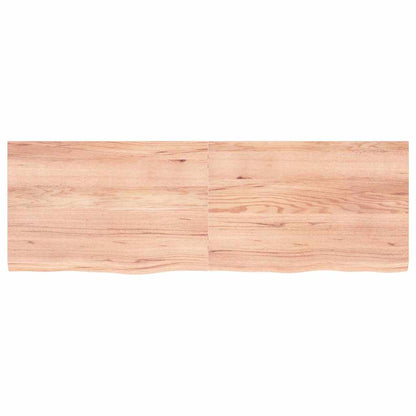 vidaXL Plateau de table marron clair 180x60x(2-4)cm, en chêne massif traité