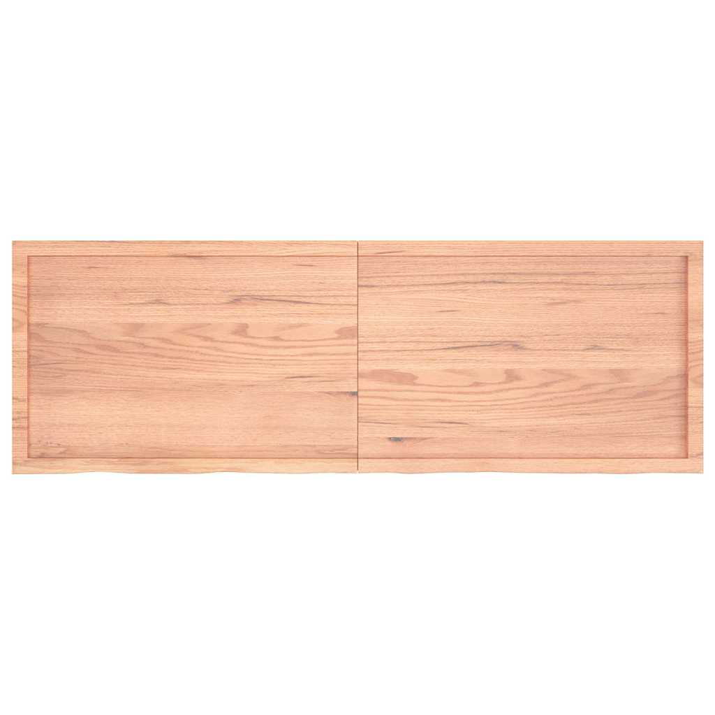 vidaXL Plateau de table marron clair 180x60x(2-4)cm, en chêne massif traité