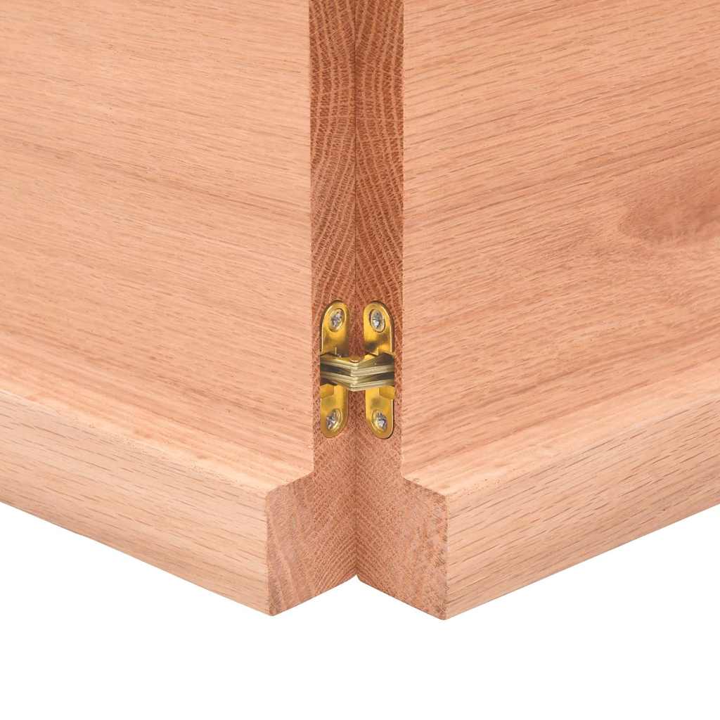 vidaXL Plateau de table marron clair 180x60x(2-4)cm, en chêne massif traité
