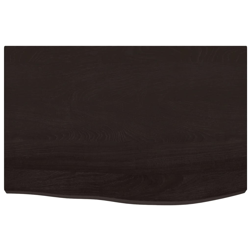 vidaXL Plateau de table Marron foncé 60x40x(2-4)cm Chêne massif