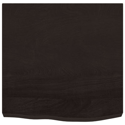 vidaXL Plateau de table marron foncé 60x60x(2-6)cm Chêne massif