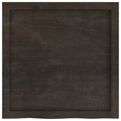 vidaXL Plateau de table marron foncé 60x60x(2-6)cm Chêne massif