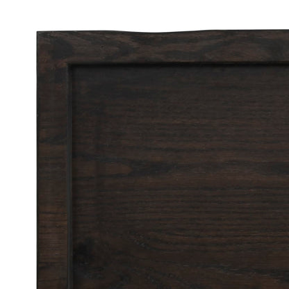 vidaXL Plateau de table marron foncé 60x60x(2-6)cm Chêne massif