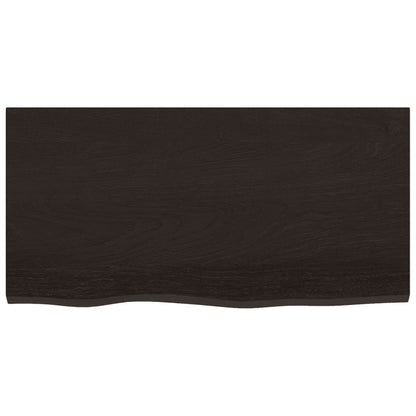 vidaXL Plateau de table Marron foncé 80x40x2 cm Chêne massif traité