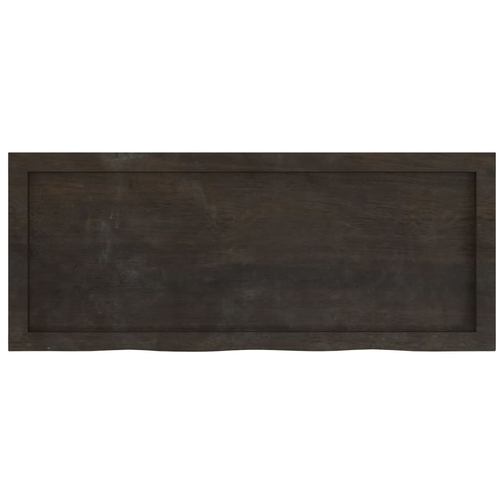 vidaXL Plateau de table Marron foncé 100x40x(2-6)cm Bois de chêne massif