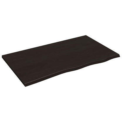 vidaXL Plateau de table marron foncé 100x60x2 cm Chêne massif traité