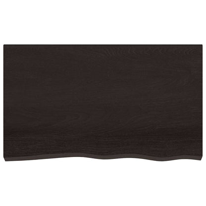 vidaXL Plateau de table marron foncé 100x60x2 cm Chêne massif traité