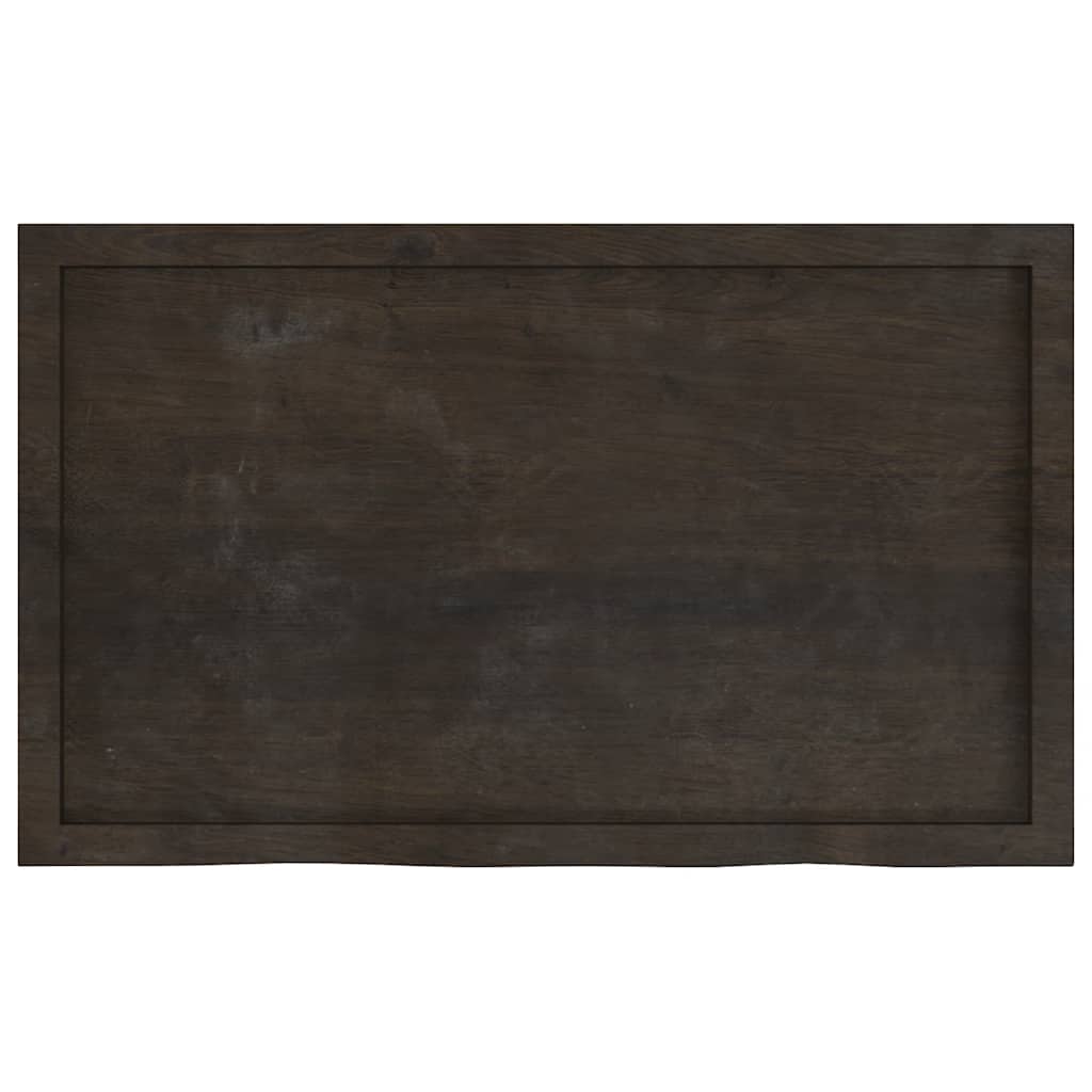 vidaXL Plateau de table Marron foncé 100x60x(2-6)cm Bois de chêne massif