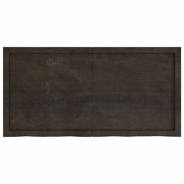 vidaXL Tischplatte Dunkelbraun 120x60x(2-4)cm Massivholz Eiche