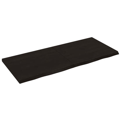 vidaXL Tischplatte Dunkelbraun 140x60x(2-4)cm Massivholz Eiche
