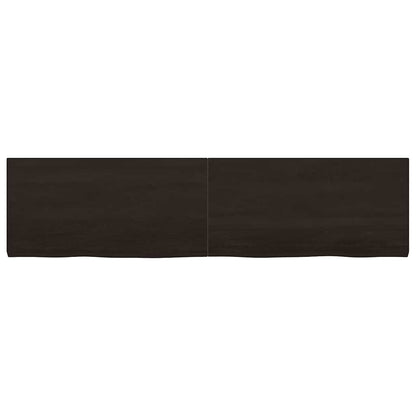 vidaXL Tischplatte Dunkelbraun 160x40x(2-4)cm Massivholz Eiche