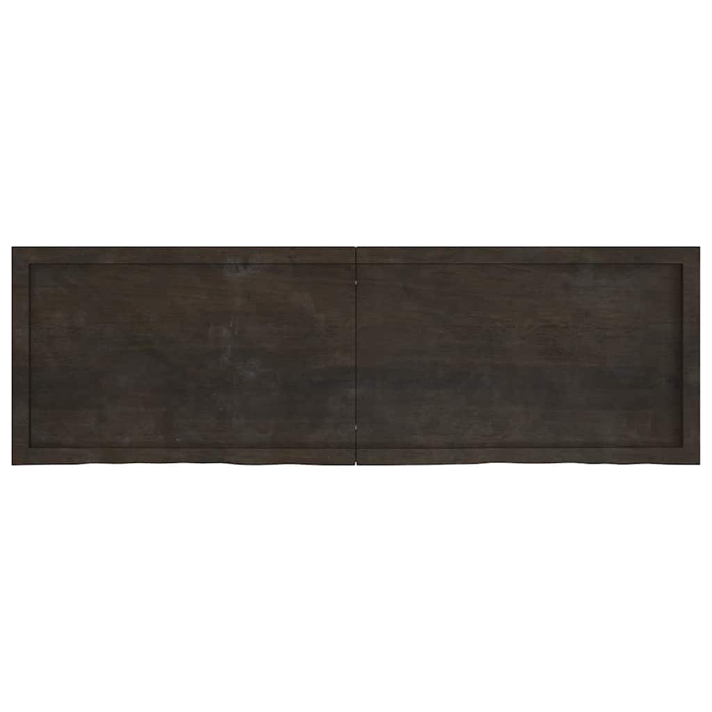 vidaXL Tischplatte Dunkelbraun 160x50x(2-4)cm Massivholz Eiche