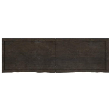 vidaXL Tischplatte Dunkelbraun 160x50x(2-4)cm Massivholz Eiche