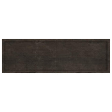 vidaXL Tischplatte Dunkelbraun 160x50x(2-6)cm Massivholz Eiche
