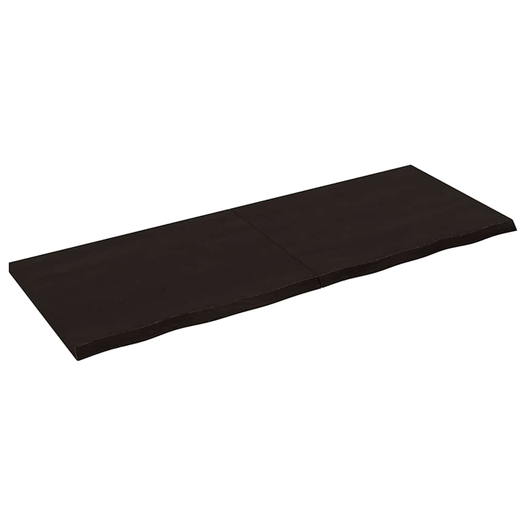 vidaXL Tischplatte Dunkelbraun 160x60x(2-4)cm Massivholz Eiche