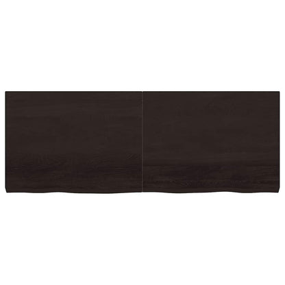 vidaXL Tischplatte Dunkelbraun 160x60x(2-6)cm Massivholz Eiche