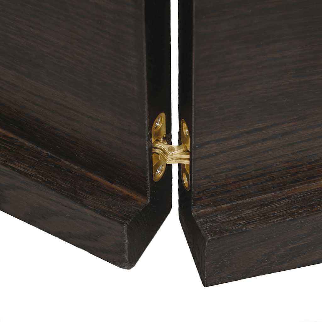 vidaXL Tischplatte Dunkelbraun 180x50x(2-4)cm Massivholz Eiche