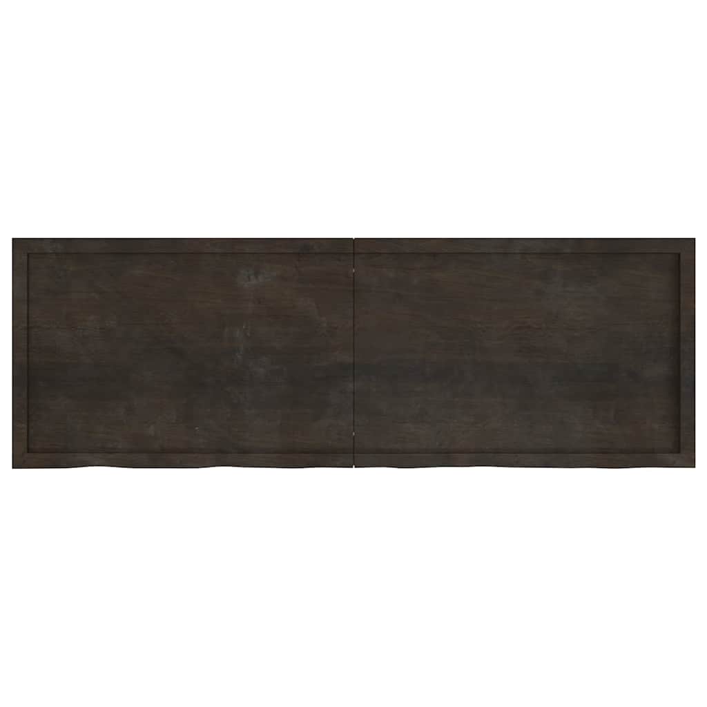 vidaXL Tischplatte Dunkelbraun 180x60x(2-6)cm Massivholz Eiche