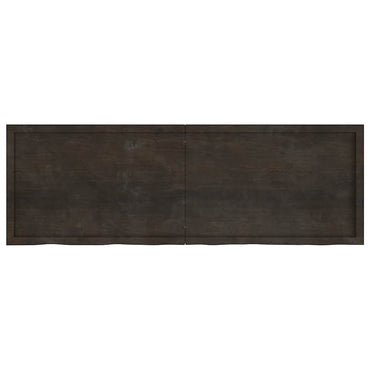 vidaXL Tischplatte Dunkelbraun 180x60x(2-6)cm Massivholz Eiche
