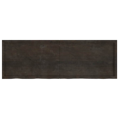 vidaXL Tischplatte Dunkelbraun 180x60x(2-6)cm Massivholz Eiche