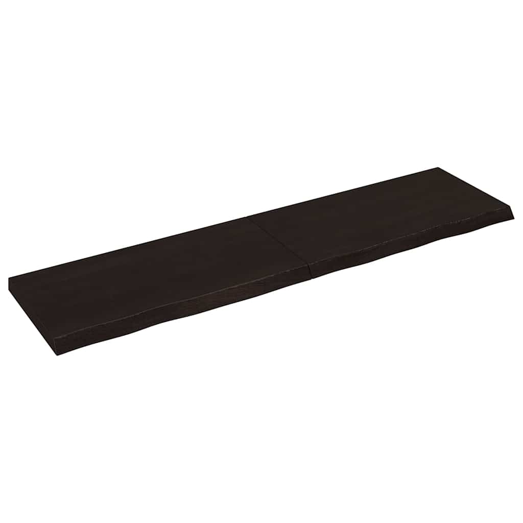 vidaXL Plateau de table Marron foncé 200x50x(2-6)cm Chêne massif